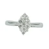 Clearance Anello Navette di Diamanti Taglio Brillante 0,46 Carati Anelli