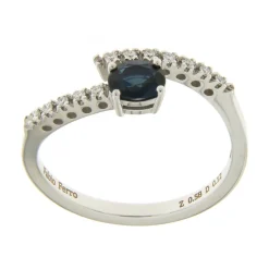 Discount Anello Sogno di Zaffiro in Oro Bianco Anelli