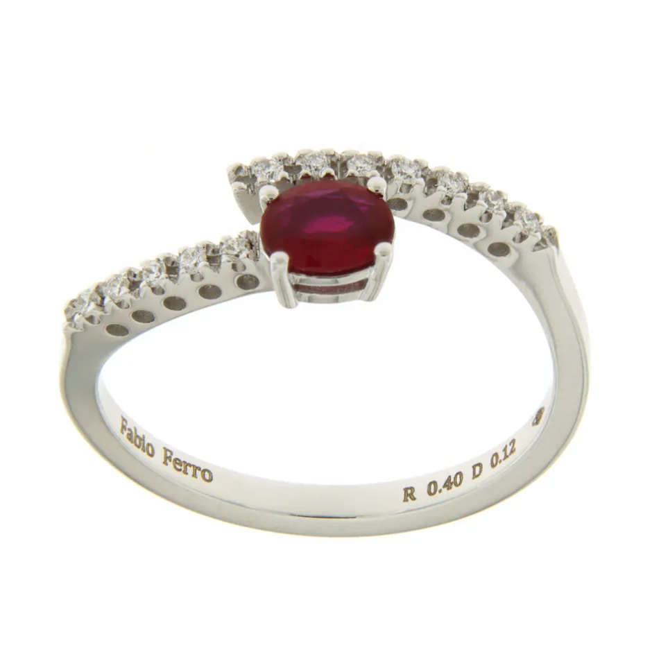 Best Anello Sogno di Rubino in Oro Bianco Anelli
