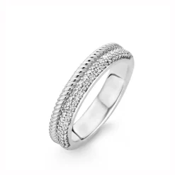 Clearance Anello Fedina Ti Sento Milano Donna In Argento 925 Con Zirconi Gioielli Ti Sento Milano