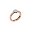 Best Anello Fope Collezione Eka in Oro Rosa con Pave di Diamanti Gioielli Fope