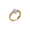 Outlet Anello Fope Collezione Eka in Oro Giallo e Diamanti Gioielli Fope