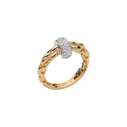 Outlet Anello Fope Collezione Eka in Oro Giallo e Diamanti Gioielli Fope