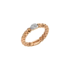 Discount Anello Fope Collezione Eka in Oro Rosa e Bianco con Diamanti Gioielli Fope