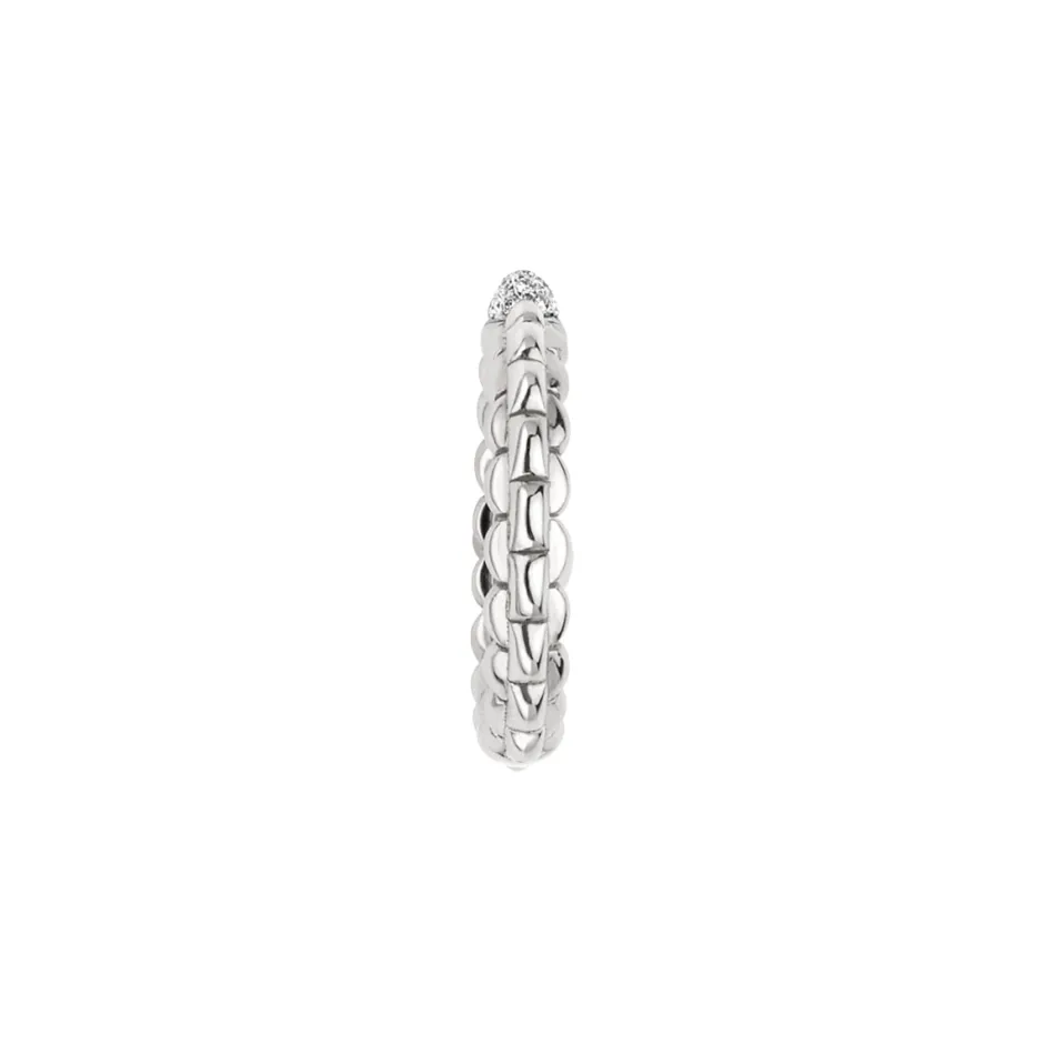 Outlet Anello Fope Collezione Eka in Oro Bianco con Diamanti Gioielli Fope