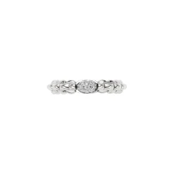 Outlet Anello Fope Collezione Eka in Oro Bianco con Diamanti Gioielli Fope