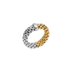 Best Anello Fope Collezione Essentials Flex It in Oro Bianco e Giallo Gioielli Fope