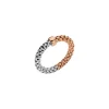 Clearance Anello Fope Collezione Essentials Flex It in Oro Bianco e Rosa Gioielli Fope