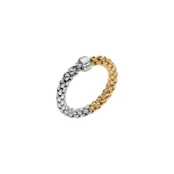 Online Anello Fope Collezione Essentials Flex It in Oro Bianco e Giallo Gioielli Fope