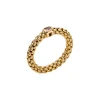 New Anello Fope Collezione Souls Flex It in Oro Giallo con Zaffiro Rosa Gioielli Fope
