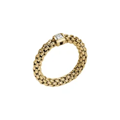 New Anello Fope Collezione Souls Flex It in Oro Giallo con Diamante Gioielli Fope