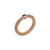 Discount Anello Fope Collezione Souls Flex It in Oro Rosa con Zaffiro Gioielli Fope