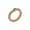 Discount Anello Fope Collezione Souls Flex It in Oro Rosa con Smeraldo Gioielli Fope