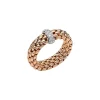 Clearance Anello Fope Collezione Vendome Flex It in Oro Rosa con Diamanti Gioielli Fope