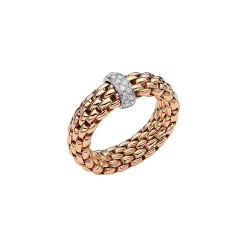 Clearance Anello Fope Collezione Vendome Flex It in Oro Rosa con Diamanti Gioielli Fope
