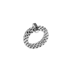 Discount Anello Fope Collezione Vendome Flex It in Oro Bianco e Diamanti Neri Uomo Gioielli Fope Uomo | Gioielli Fope