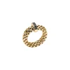 Hot Anello Fope Collezione Vendome Flex It in Oro Giallo e Diamanti Neri Uomo Gioielli Fope Uomo | Gioielli Fope