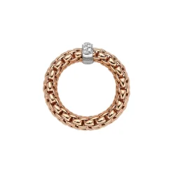 Clearance Anello Fope Collezione Vendome Flex It in Oro Rosa con Diamanti Gioielli Fope