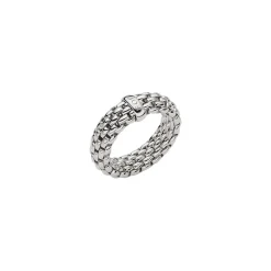 Sale Anello Fope Flex It Collezione Essentials Barretta Piccola in Oro Bianco Gioielli Fope