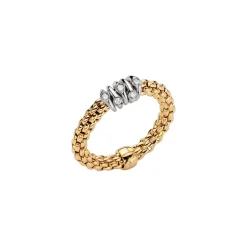 New Anello Fope Flex It Collezione Prima in Oro Giallo con Diamanti Gioielli Fope