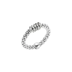 New Anello Fope Flex It Collezione Prima in Oro Bianco con Diamanti Gioielli Fope