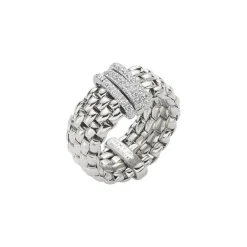 Best Anello Fope Flex It Collezione Panorama in Oro Bianco con Diamanti Gioielli Fope
