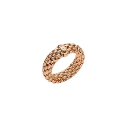 Outlet Anello Fope Flex It Collezione Essentials con Barretta in Oro Rosa Gioielli Fope