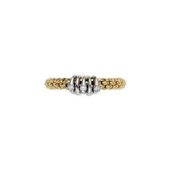 New Anello Fope Flex It Collezione Prima in Oro Giallo con Diamanti Gioielli Fope