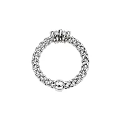 New Anello Fope Flex It Collezione Prima in Oro Bianco con Diamanti Gioielli Fope