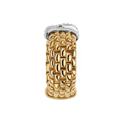 Sale Anello Fope Flex It Collezione Panorama in Oro Giallo con Diamanti Gioielli Fope