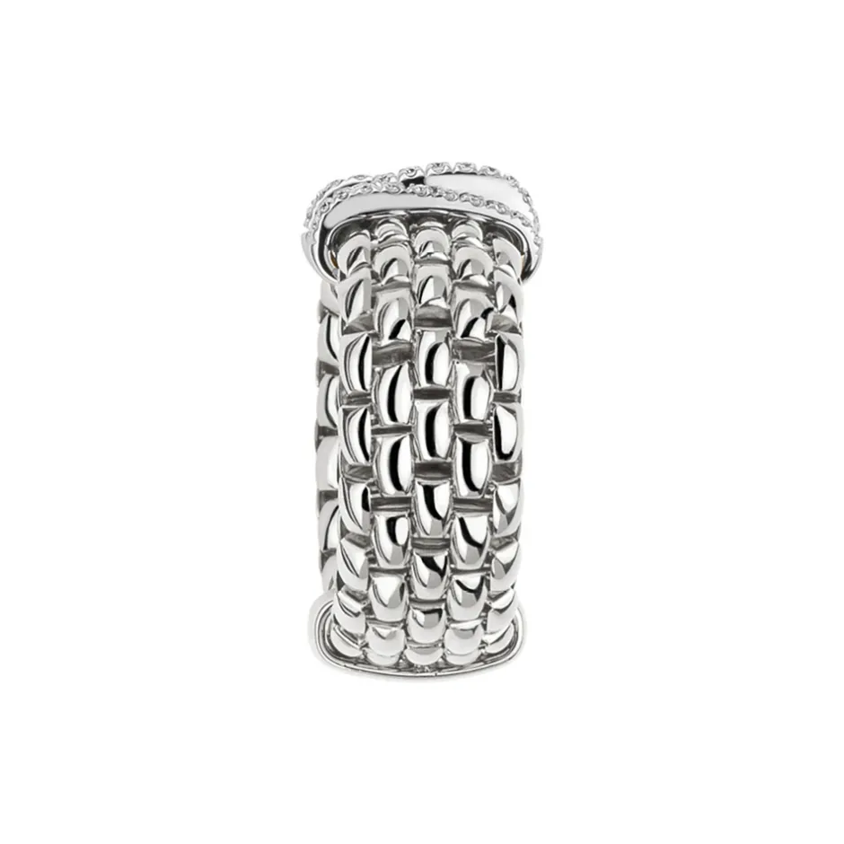 Best Anello Fope Flex It Collezione Panorama in Oro Bianco con Diamanti Gioielli Fope