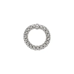 Sale Anello Fope Flex It Collezione Essentials Barretta Piccola in Oro Bianco Gioielli Fope