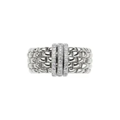 Best Anello Fope Flex It Collezione Panorama in Oro Bianco con Diamanti Gioielli Fope