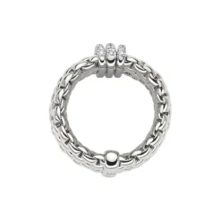 Best Anello Fope Flex It Collezione Panorama in Oro Bianco con Diamanti Gioielli Fope
