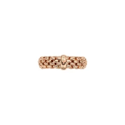 Outlet Anello Fope Flex It Collezione Essentials con Barretta in Oro Rosa Gioielli Fope