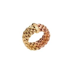 Hot Anello Fope Flexit Collezione Essentials in Oro Giallo e Rosa Gioielli Fope