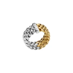 Sale Anello Fope Flexit Collezione Essentials in Oro Bianco e Giallo Gioielli Fope