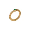 Hot Anello Fope Souls Flex It in Oro Giallo con Smeraldo Gioielli Fope