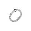 Sale Anello Fope Souls Flex It in Oro Bianco con Zaffiro Blu Gioielli Fope