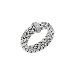 Outlet Anello Fope Vendome Flex It in Oro Bianco con Diamanti Gioielli Fope