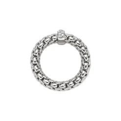 Outlet Anello Fope Vendome Flex It in Oro Bianco con Diamanti Gioielli Fope