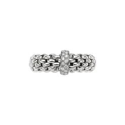 Outlet Anello Fope Vendome Flex It in Oro Bianco con Diamanti Gioielli Fope