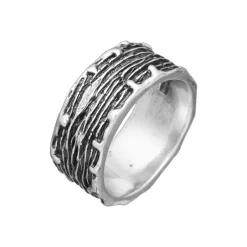 Fashion Anello Giovanni Raspini Fascia Graffiato Uomo Gioielli Giovanni Raspini Uomo
