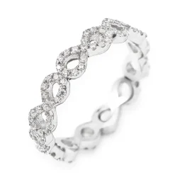 Online Anello Infinito Amen In Argento 925 Con Zirconi Bianchi Collezione Amore Misura 14 Gioielli Amen | Outlet Gioielli