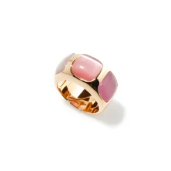 Online Anello Madì Collezione Laguna Tris di Quarzi Idrotermali Gioielli Madi