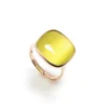 New Anello Madi Collezione Laguna con Quarzo Idrotermale Verde Chiaro Gioielli Madi