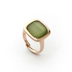 Hot Anello Madi Collezione Safari con Quarzo Idrotermale Verde Gioielli Madi