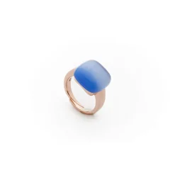 New Anello Madi Essenza con Quarzo Idrotermale Blu Gioielli Madi