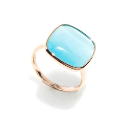 Hot Anello Madi Laguna Blu con Quarzo Idrotermale Azzurro Gioielli Madi