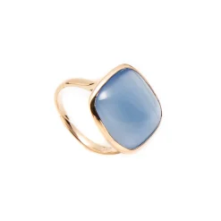 Sale Anello Madi Laguna Blu con Singolo Quarzo Celeste Gioielli Madi